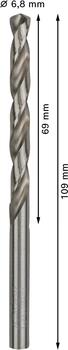 HSS-G urbji metālam 6,8mm, 10gab., Urbjmašīnām/skrūvgriežiem PRO METAL HSS-G STANDARTA SPIRĀLVEIDA URBJA GARUMS, 2608595069, BOSCH (2608595069)