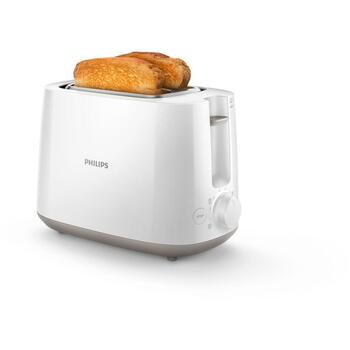 Philips Toaster HD2581/00 830 Вт, 2 ломтика, 2 слота, 8 уровней поджаривания, Металлический корпус, Подогреватель (HD2581/00)