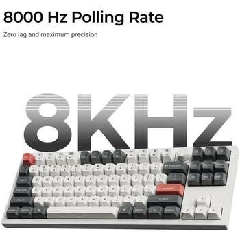 Keychron Клавиатура Q3U-M1 80% TKL, 2.4 GHz, Bluetooth 5.3, RGB LED, 660 ч времени работы от батареи, PBT клавиши (Q3U-M1)