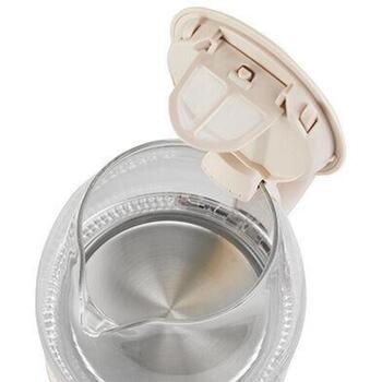 Adler Чайник AD 1283C, 900 W, 1 L, Стекло, 360° поворотная база, Кремовый (AD 1283 cream)