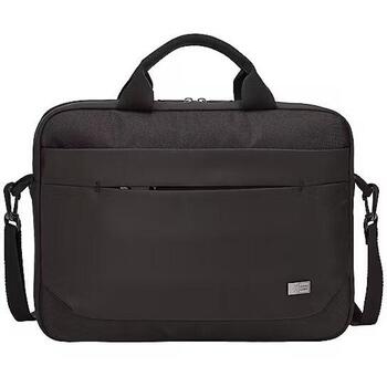 Case Logic Сумка для ноутбука ADVA114 BLACK, 14 дюймов, полиэстер, курьерский портфель, плечевой ремень, черная (3203986)