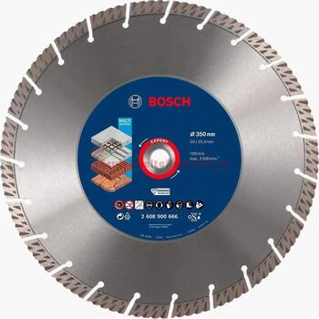 Bosch Multi dimanta disks 2608900666, 350x25.4x20 mm, 100 m/s, 5300 rpm, segments, sauss griešanai, universāls (2608900666)
