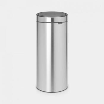 Brabantia Touch Bin 115349, 30л, Matt steel, мусорное ведро, открывание касанием, съемная внутренняя корзина (115349)