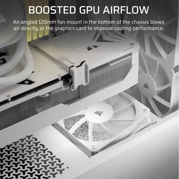 Corsair 3200D RS PC korpuss, Mid-Tower, balts, 7 sloti, 1x3.5