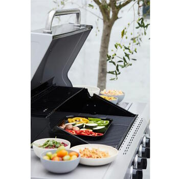 Barbecook atkārtoti lietojama emaljēta grila panna dārzeņiem un nelieliem produktiem 34.5x24x3cm gāzes un kokogļu griliem BC-ACC-7080 (BC-ACC-7080)