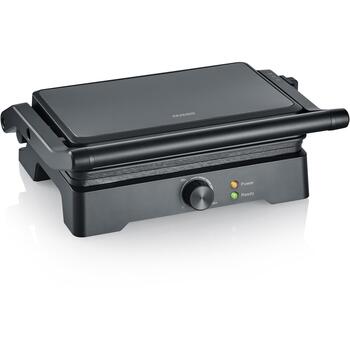 Severin Контактный гриль KG 2391, 1800W, 230°C, 2 позиции, 280x170mm, антипригарное покрытие, регулируемый термостат (KG 2391)