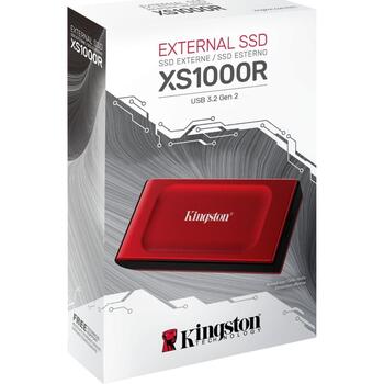 Kingston SDD cietā diska korpuss SXS1000R/1000G, 1000 GB, USB 3.2 Gen 2, 1050 MB/s, 1000 MB/s, 3D NAND tehnoloģija (SXS1000R/1000G)
