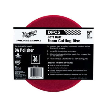 Meguiar's DFC5 PRO 5 дюймовый 125 мм поролоновый диск Soft Buff DA (двойного действия), универсальный, с липким креплением для любого полировщика 1 шт (DFC5)