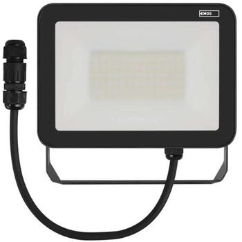 Emos LED-прожектор INOVO ZS2642, 50 W, 5500 lm, нейтральный белый, IP65, алюминий, стеклянный диффузор, 120° угол луча (ZS2642)