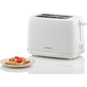 Gorenje T850DPW tosteris maizes grauzdēšanai 850W 2 šķēles atkausēšana uzsildīšana 7 līmeņi Balts (T850DPW)