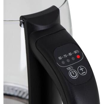 Adler Чайник CR 1290, 2200 W, 2 L, Стекло, 360° поворотная база, Автоотключение (CR 1290)