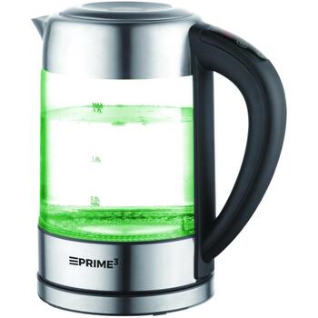 Prime3 SEK81 электрический чайник, 1.7л, 2200Вт, 5-цветная LED, дисплей температуры, боросиликатное стекло, автоотключение (SEK81)