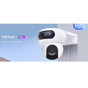 Ezviz H90 CS-H90-4MP-4MP уличная Wi-Fi камера, 2x4MP, 2.8mm/6mm, 110°/52°, Pan&Tilt, 40m, IP65, MicroSD 512GB (CS-H90-4MP-4MP)