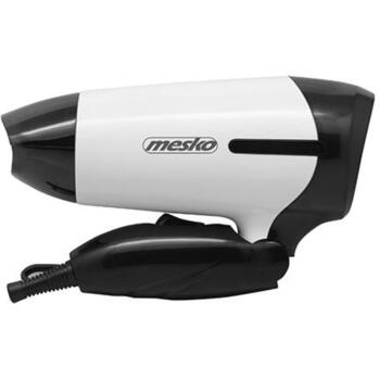 Mesko matu fēns MS 2262, 1000 W, 2 temperatūras iestatījumi, melns/balts, salokāms rokturis, gaisa koncentrators (MS 2262)
