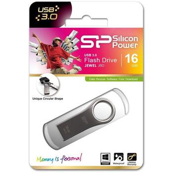 Silicon Power USB флеш-накопитель Jewel J80 SP016GBUF3J80V1T, 16GB, USB 3.0, 80MB/s чтение, 25MB/s запись, пылезащищенный (SP016GBUF3J80V1T)