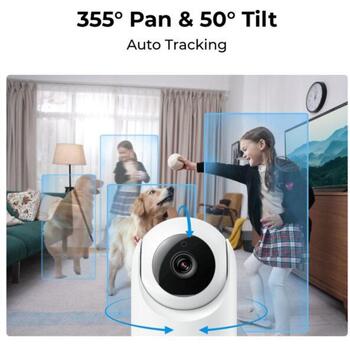 Reolink Камера E Серия E321 WCE1PT2K04, 3 МП, 4mm/F2.0, MicroSD до 512GB, 355° поворот, 50° наклон, AI распознавание (WCE1PT2K04)