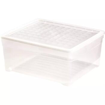 Curver Textile Box коробка с крышкой 0803002001, 18,5л, 39,6x34,3x17,3см, прозрачный, пластик (0803002001)