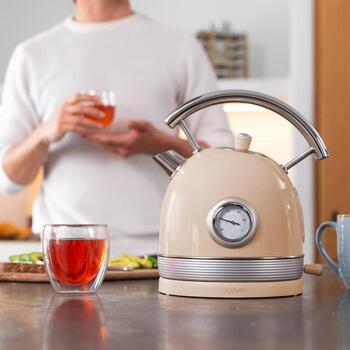 Cecotec Чайник ThermoSense 420 Vintage 1485, 2200 W, 1.8 L, нержавеющая сталь, 360° вращающаяся база (1485)