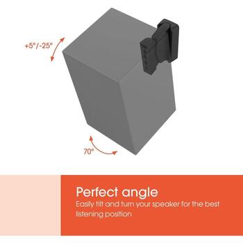 Vogels настенное крепление для колонок SWM 3021 8130210, 5 кг, от -25° до 5°, от -35° до 35°, черный (8130210)