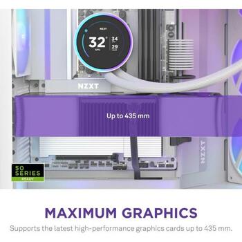 Nzxt Kaste H9 Flow RGB CM-H92FW-R1, 3x140mm priekšējie ventilatori, 1x120mm aizmugurējais ventilators, 420mm radiatori (CM-H92FW-R1)