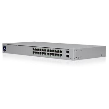 Ubiquiti Коммутатор USW-24-POE, 24xRJ-45, 16xPoE+, 10/100/1000 Mbps, IEEE 802.3af, IEEE 802.3at, управляемый (USW-24-POE)