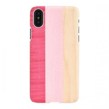Man&Wood чехол для смартфона M8033W, розовый, Apple iPhone XS/X, 5.8'', натуральное дерево, поликарбонат (M8033W)