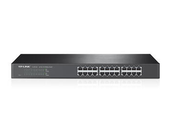 Tp-Link TL-SF1024 rackmount коммутатор, 24x10/100Mbps RJ45, 4.8Gbps, 8K MAC, 19