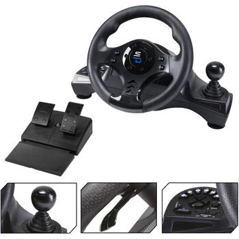 Subsonic Игровое рулевое колесо GS 750 Pro SA5156-NG, 270°, 6 кнопок, USB, 10 ч, совместимо с PS4, Xbox, PC (SA5156-NG)