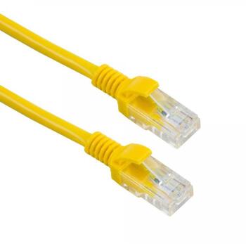 Sbox UTP кабель UTP-05Y, 0.5м, 26AWG, Cat 5e, RJ45, RJ45, позолоченные разъемы, желтый (UTP-05Y)