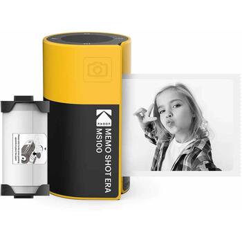 Kodak Моментальная камера MS100Y, 210г, 15см, 3.7мм f2.8, 27мм, 18мм, аккумулятор, желтый (MS100Y)