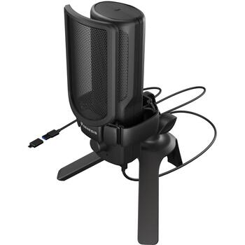Genesis Radium 250 NGM-2352, USB-C, kondensatora mikrofons, kardioīds, -40 dB, 50-16k Hz, RGB, trokšņu samazināšana (NGM-2352)