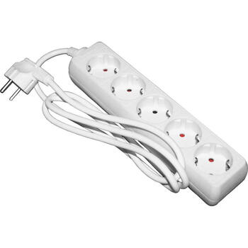 Pagarinātājs ar 5 ligzdām 1,5 m ar zemējumu 3G x 1,0 mm 9023822 BESK (9023822)
