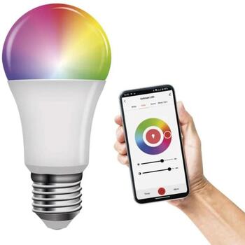 Emos LED лампочка GoSmart A60 ZQW514R, 9 W, 806 lm, RGB, 220-240 V~, Wi-Fi, 50/60 Hz, 200°, 2700-6500 K, E27 (ZQW514R)