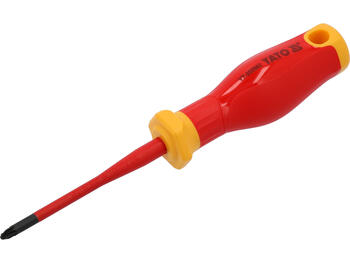 Yato Отвертка YT-282662, 1000V, 80mm, S2, PP, TPE, SL/PZ1, для электромонтажа (YT-282662)