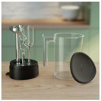Philips Ручной миксер HR3781/10 500 Вт, 1 м шнур, черный, Турбо режим, 0.965 кг (HR3781/10)