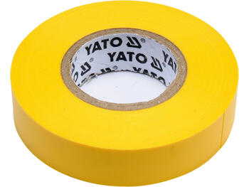 Yato электроизоляционная лента YT-81594, 15мм, 20м, 0.13мм, ПВХ, желтая, EN60454-3-1-1/F-PVC/60/R-Tp, >40кВ/мм, >125%, <1с, 5-50°C (YT-81594)