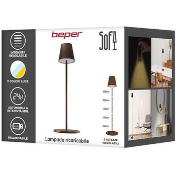 Beper Напольная Лампа P201UTP403, 2.3W, 150lm, 5V, регулируемый белый свет, USB разъем, высота 34-122см (P201UTP403)