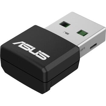 Asus Беспроводной сетевой адаптер USB-AX55NANO, 1800Mbit/s, 2,4GHz, 5GHz, WPA3, USB-A 2.0, внутренняя антенна (USB-AX55NANO)