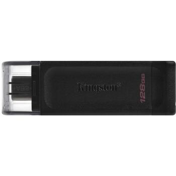 Kingston USB флешка DT70/128GB, 128 ГБ, USB-C, USB 3.2 Gen 1, черный, 1 шт. (DT70/128GB)
