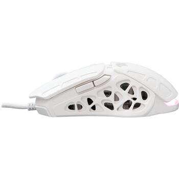 White Shark Datorspēļu pele Ector, ECTOR-W, 123mm, 75mm, 40mm, 65g, 7 pogas, 1.8m, 7200-12400 DPI, USB 2.0, RGB apgaismojums (ECTOR-W)