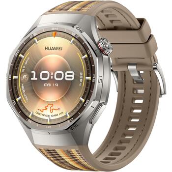 Huawei Умные часы Watch GT 6 Pro 55020FTS, 1.47in AMOLED, 466x466, 867mAh, 21 день, GPS, IP69, 5 ATM, титановый сплав, коричневый (55020FTS)