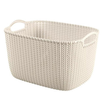 Grozs Knit L taisnstūris 19L 40x30x23cm balts 0803670X64 Curver (0803670X64)