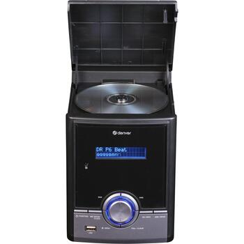 Denver MDA-285 111161100170, 50W, DAB+/FM, Bluetooth, USB, CD, MP3, 3.5mm AUX, будильник, черный (111161100170)