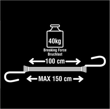 Gumijas trosīte kravas nostiprināšanai 2 gab. 1000 mm / 8 mm 3022EURDAT MASTERLOCK (3022EURDAT)