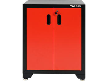 Yato YT-08934 Шкаф для мастерской, 660x457x863мм, 2 дверцы, 1 полка, 2 ключа, сталь, регулируемые ножки (YT-08934)