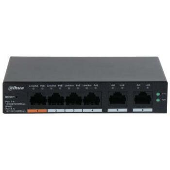 Dahua DH-CS4006-4GT-60 управляемый коммутатор, 6 гигабитных Ethernet портов, 4 PoE порта, 12 Гбит/с, -10 до 55 °C (DH-CS4006-4GT-60)