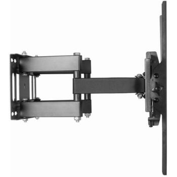 Gembird sienas stiprinājums WM-55ST-04, 32-55'' televizori, VESA 400 x 400 mm, 35 kg, 120° pagrieziens, 20° slīpums, melns (WM-55ST-04)