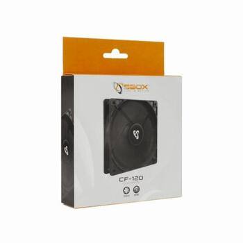 Sbox CF-120 вентилятор, 120x120x25мм, 12В, 2000об/мин, 39,5CFM, 25,9дБ, Molex, черный (CF-120)