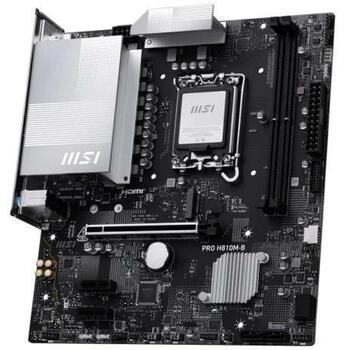 Msi Dēlis PRO H810M-B, LGA 1851, DDR5, 128 GB, 2.5G LAN, 4 x USB 2.0, 1 x HDMI, 1 x DisplayPort, 7.1 audio (PRO H810M-B)