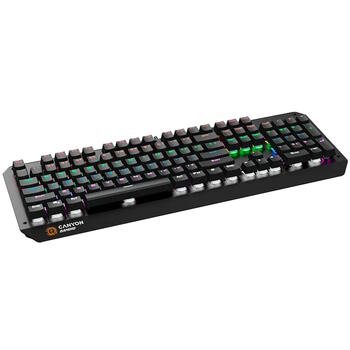 Vadu mehāniskā spēļu klaviatūra 104 taustiņi RGB apgaismojums 17 hot-keys USB Hazard GK-6 Melna CND-SKB6-US CANYON (CND-SKB6-US)